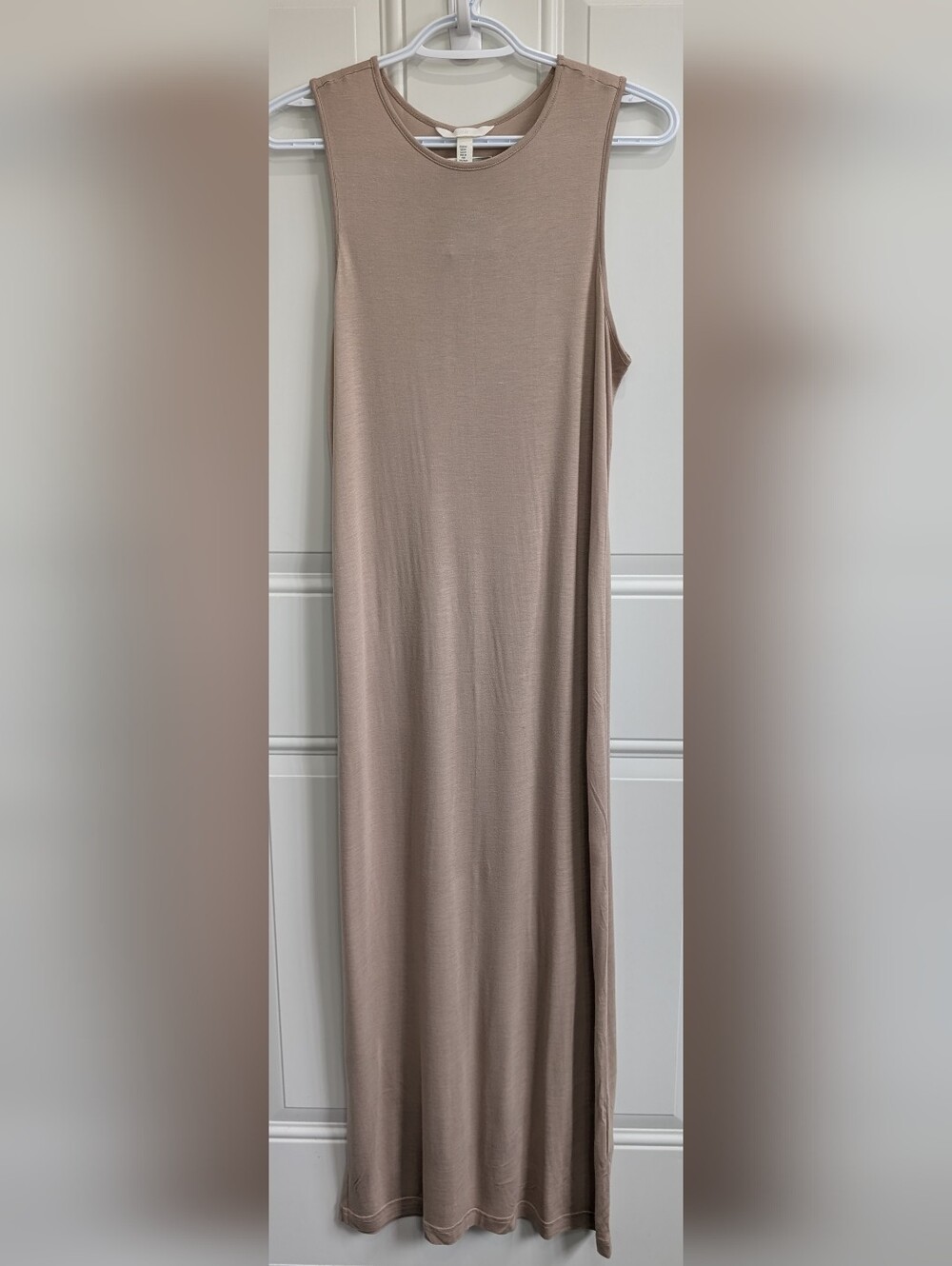 H&M Sleeveless Maxi Dress in Taupe